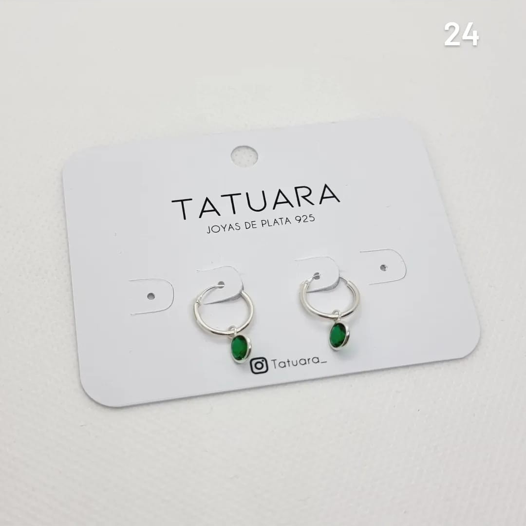 Argollas circular verde
